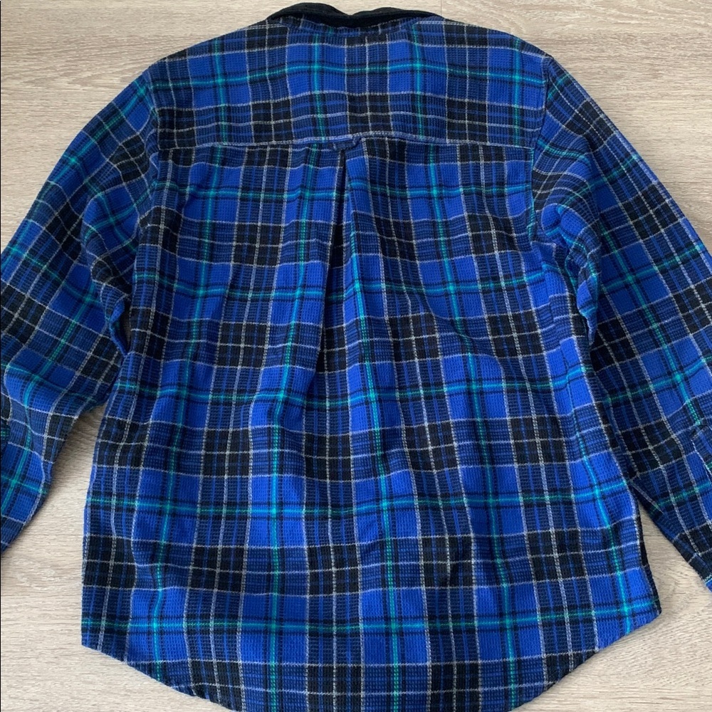 Cabin Creek Blue Plaid Button Down Size M - Picture 5 of 9
